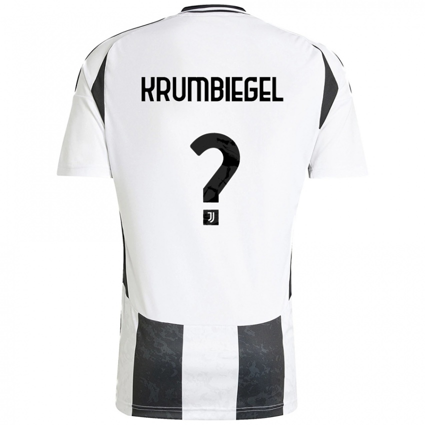 Niño Camiseta Paulina Krumbiegel #0 Blanco Negro 1ª Equipación 2024/25 La Camisa Argentina