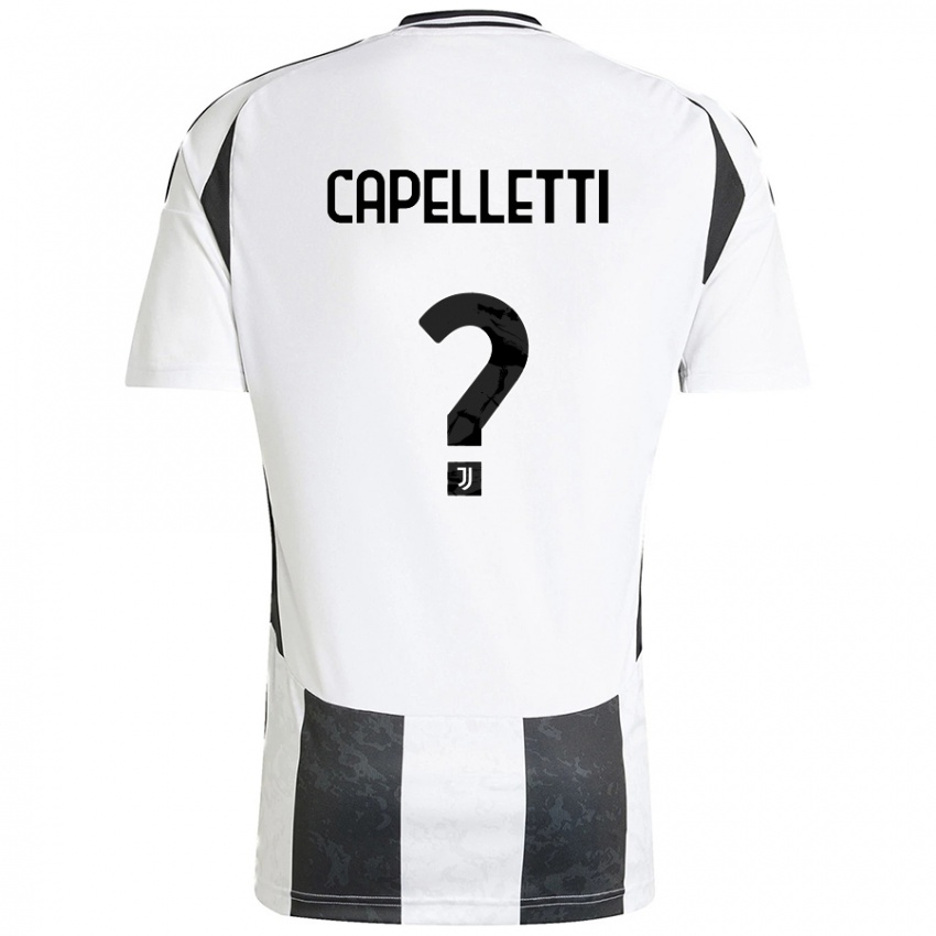 Niño Camiseta Alessia Capelletti #0 Blanco Negro 1ª Equipación 2024/25 La Camisa Argentina