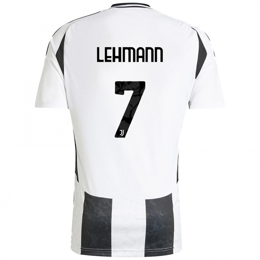 Niño Camiseta Alisha Lehmann #7 Blanco Negro 1ª Equipación 2024/25 La Camisa Argentina