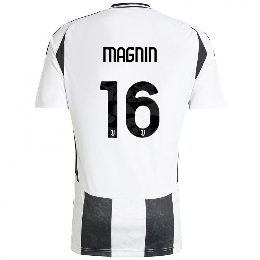 Niño Camiseta Pauline Peyraud-Magnin #16 Blanco Negro 1ª Equipación 2024/25 La Camisa Argentina