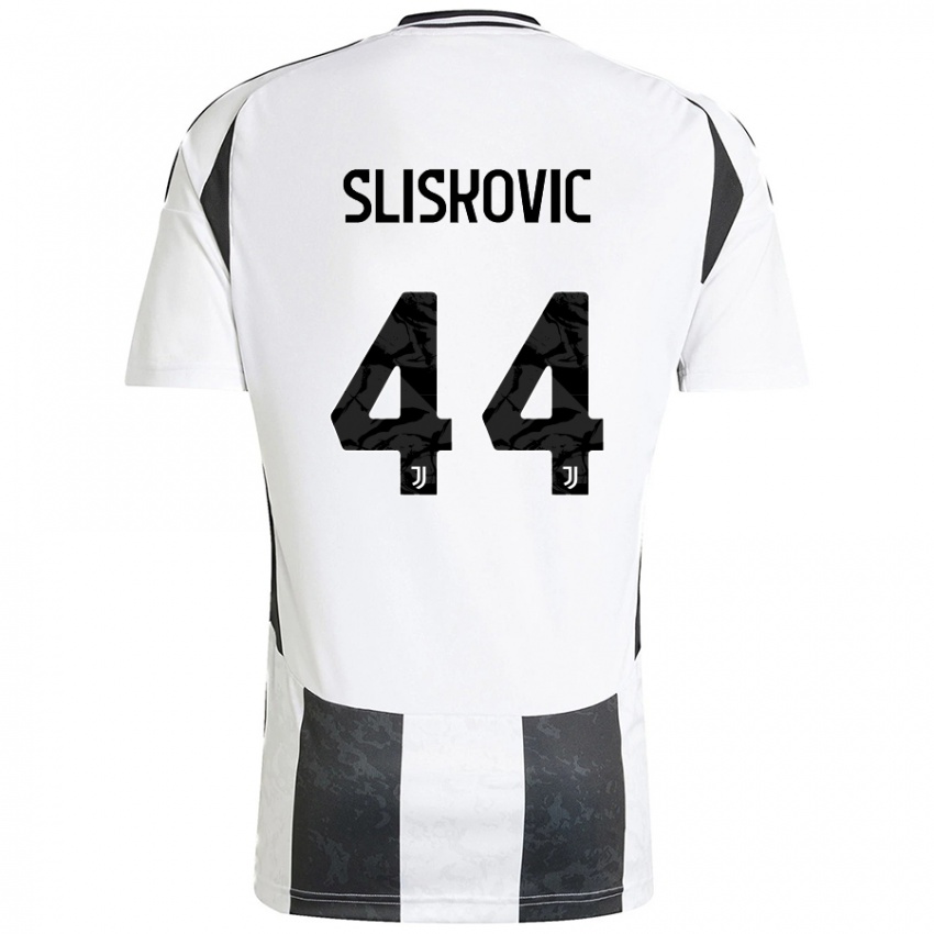 Niño Camiseta Gloria Slišković #44 Blanco Negro 1ª Equipación 2024/25 La Camisa Argentina