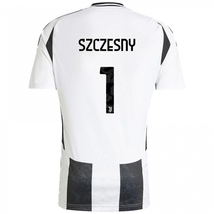 Niño Camiseta Wojciech Szczesny #1 Blanco Negro 1ª Equipación 2024/25 La Camisa Argentina