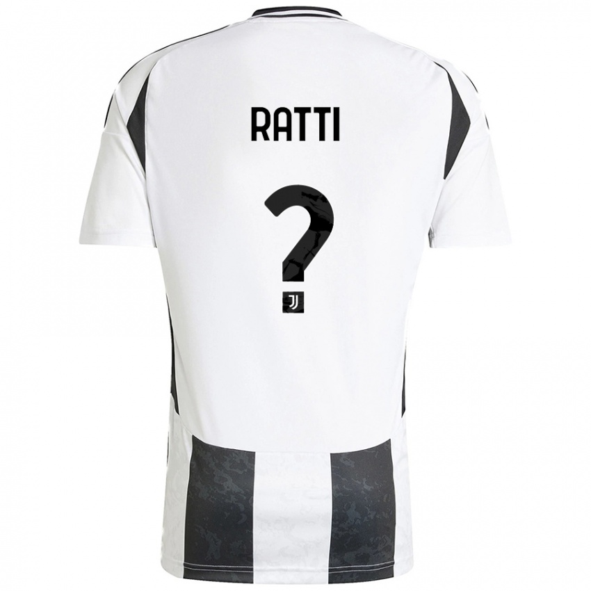 Niño Camiseta Leonardo Ratti #0 Blanco Negro 1ª Equipación 2024/25 La Camisa Argentina