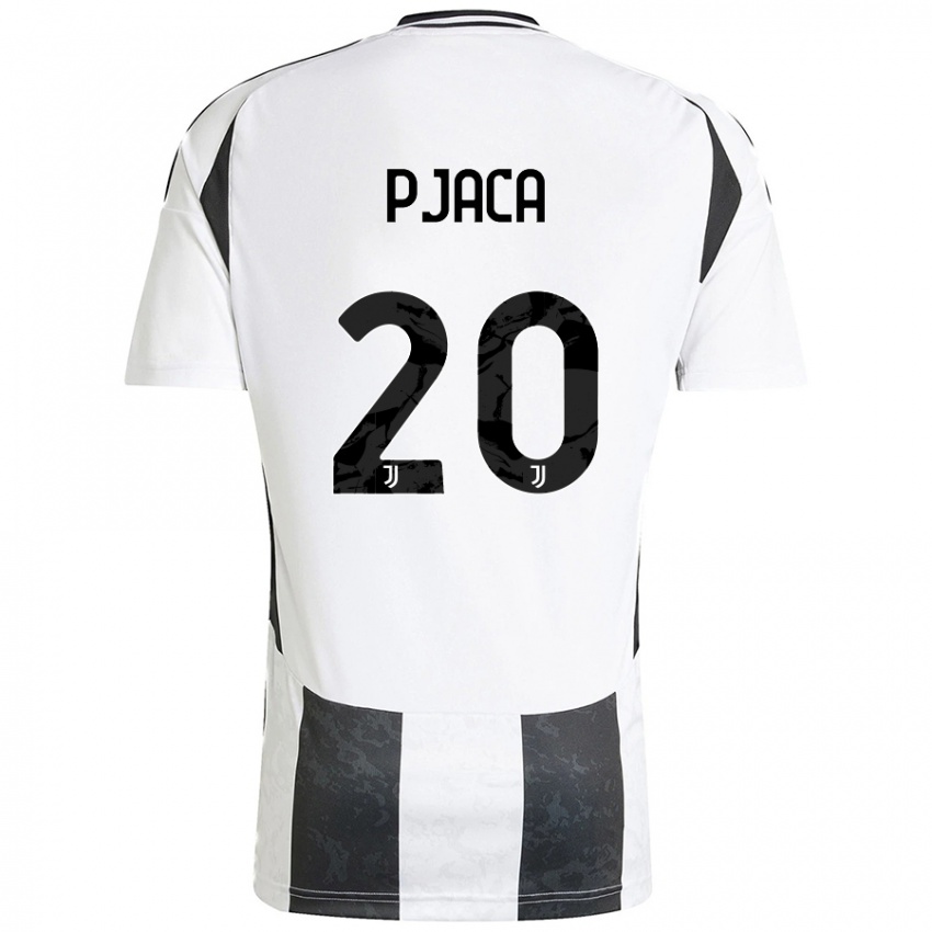 Niño Camiseta Marko Pjaca #20 Blanco Negro 1ª Equipación 2024/25 La Camisa Argentina