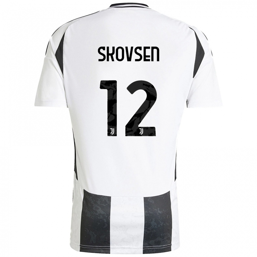 Niño Camiseta Matilde Lundorf Skovsen #12 Blanco Negro 1ª Equipación 2024/25 La Camisa Argentina