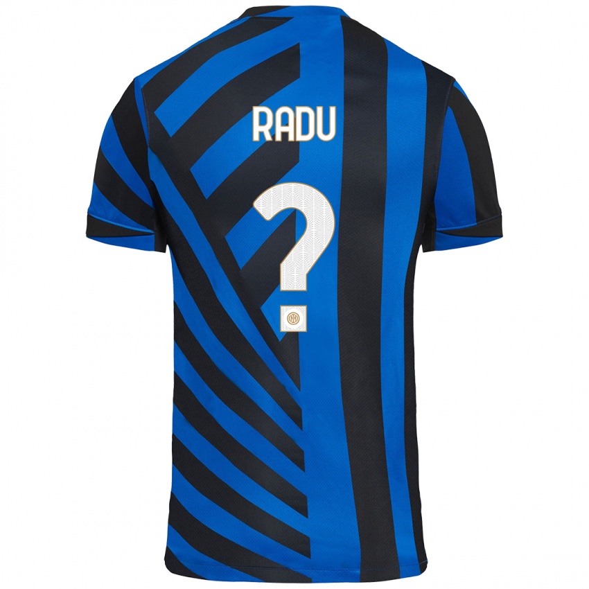 Niño Camiseta Andrei Radu #0 Azul Negro 1ª Equipación 2024/25 La Camisa Argentina