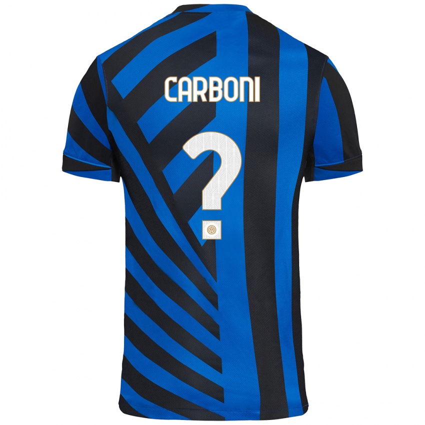 Niño Camiseta Franco Carboni #0 Azul Negro 1ª Equipación 2024/25 La Camisa Argentina