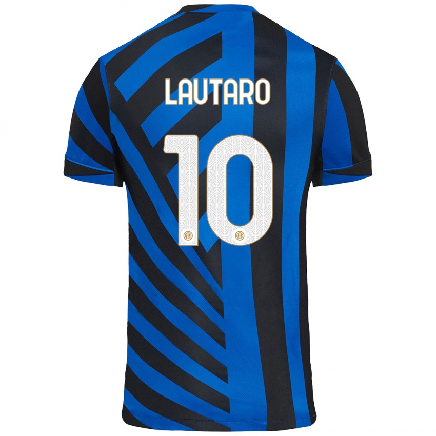 Niño Camiseta Lautaro Martínez #10 Azul Negro 1ª Equipación 2024/25 La Camisa Argentina