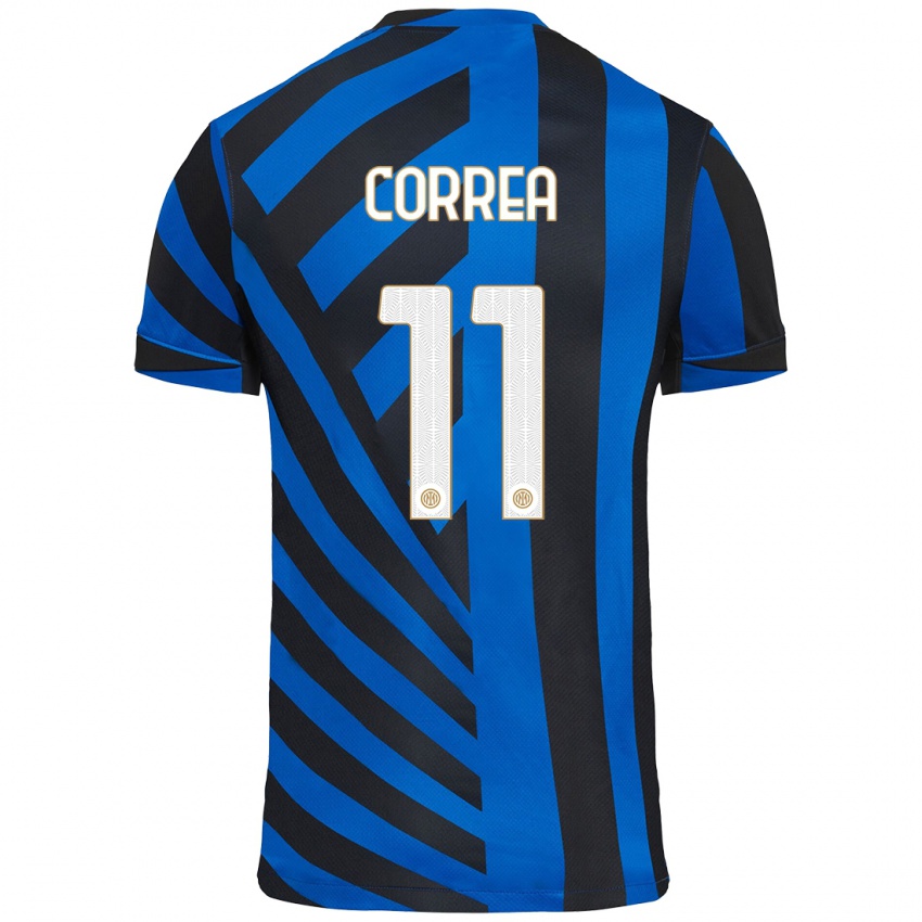 Niño Camiseta Joaquin Correa #11 Azul Negro 1ª Equipación 2024/25 La Camisa Argentina