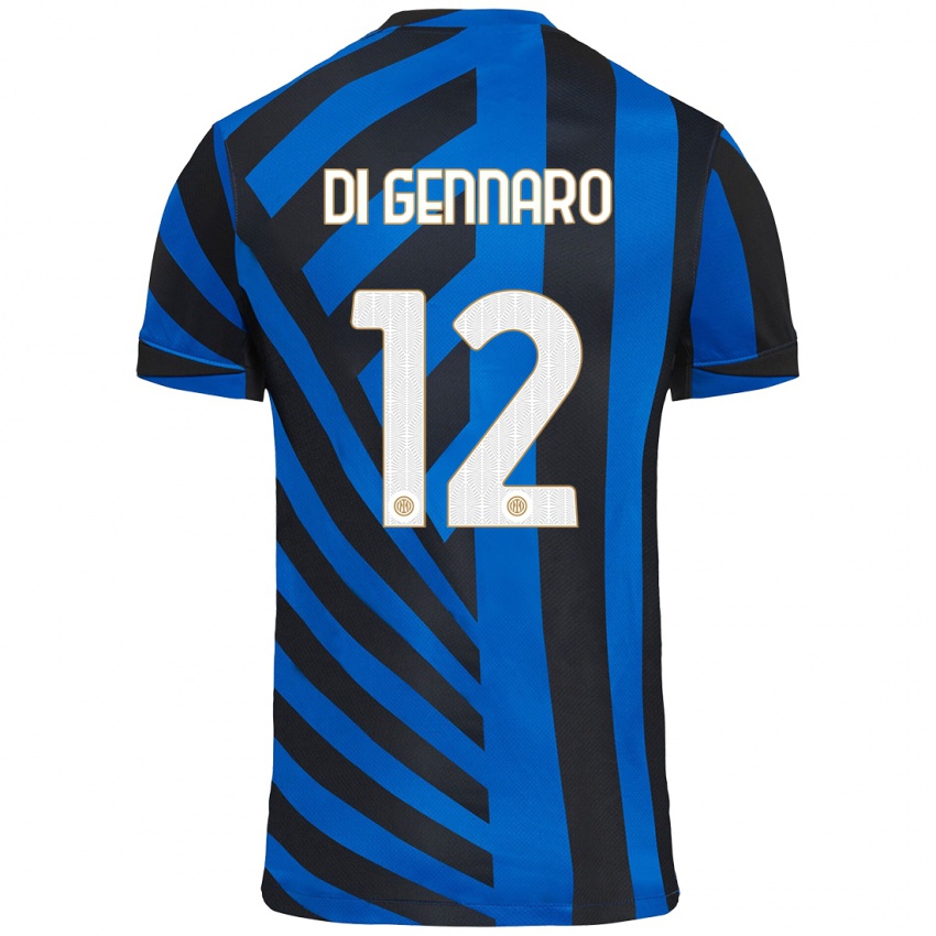 Niño Camiseta Raffaele Di Gennaro #12 Azul Negro 1ª Equipación 2024/25 La Camisa Argentina