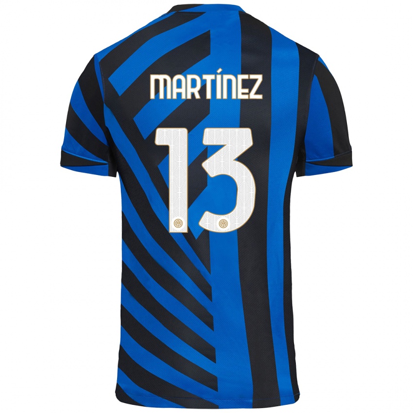 Niño Camiseta Josep Martínez #13 Azul Negro 1ª Equipación 2024/25 La Camisa Argentina