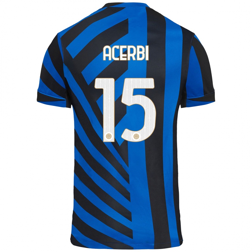 Niño Camiseta Francesco Acerbi #15 Azul Negro 1ª Equipación 2024/25 La Camisa Argentina