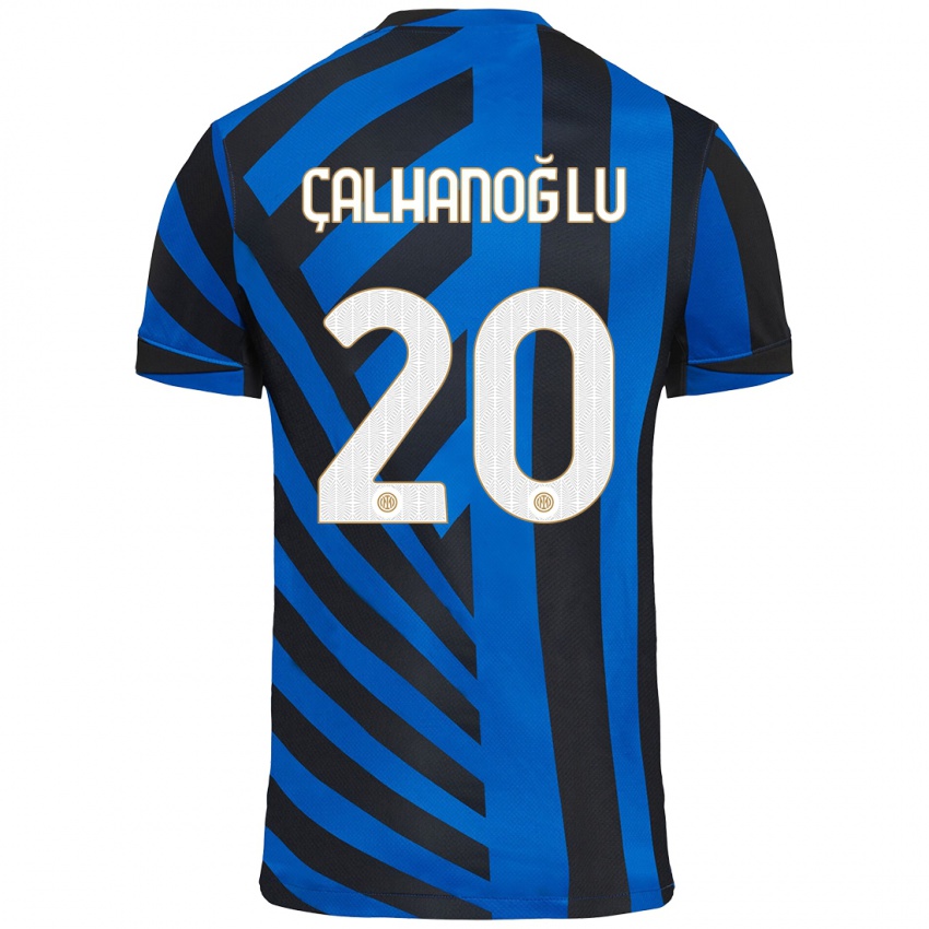 Niño Camiseta Hakan Calhanoglu #20 Azul Negro 1ª Equipación 2024/25 La Camisa Argentina