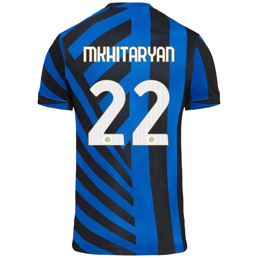 Niño Camiseta Henrikh Mkhitaryan #22 Azul Negro 1ª Equipación 2024/25 La Camisa Argentina