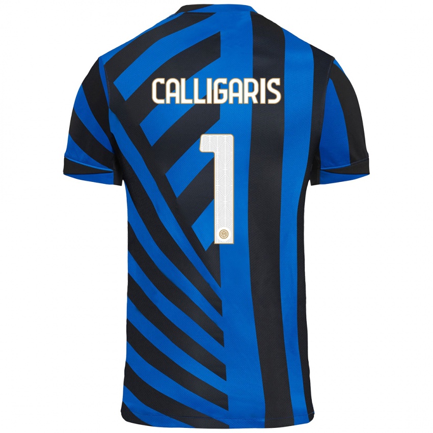 Niño Camiseta Alessandro Calligaris #1 Azul Negro 1ª Equipación 2024/25 La Camisa Argentina