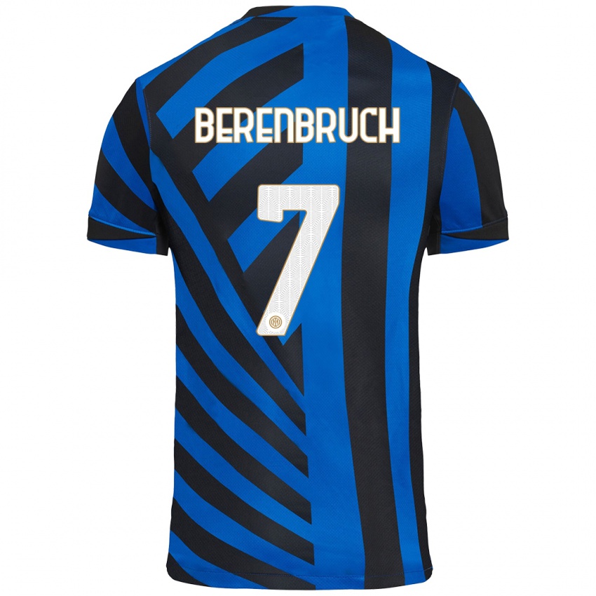 Niño Camiseta Thomas Berenbruch #7 Azul Negro 1ª Equipación 2024/25 La Camisa Argentina