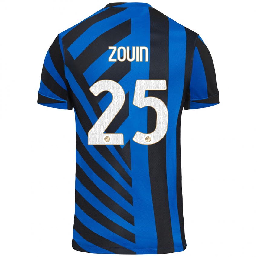 Niño Camiseta Aymen Zouin #25 Azul Negro 1ª Equipación 2024/25 La Camisa Argentina