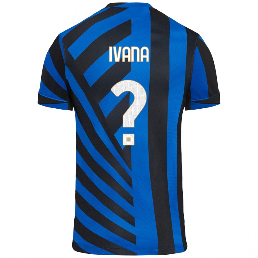 Niño Camiseta Ivana Andrés #0 Azul Negro 1ª Equipación 2024/25 La Camisa Argentina