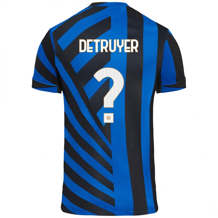 Niño Camiseta Marie Detruyer #0 Azul Negro 1ª Equipación 2024/25 La Camisa Argentina