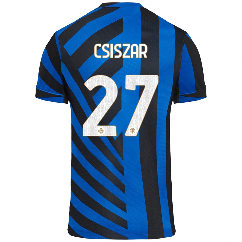 Niño Camiseta Henrietta Csiszar #27 Azul Negro 1ª Equipación 2024/25 La Camisa Argentina