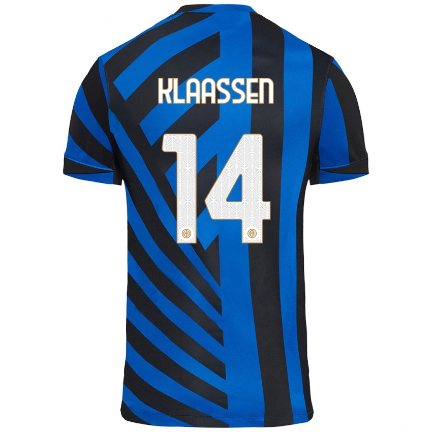 Niño Camiseta Davy Klaassen #14 Azul Negro 1ª Equipación 2024/25 La Camisa Argentina