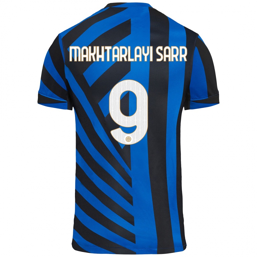 Niño Camiseta Amadou Makhtarlayi Sarr #9 Azul Negro 1ª Equipación 2024/25 La Camisa Argentina