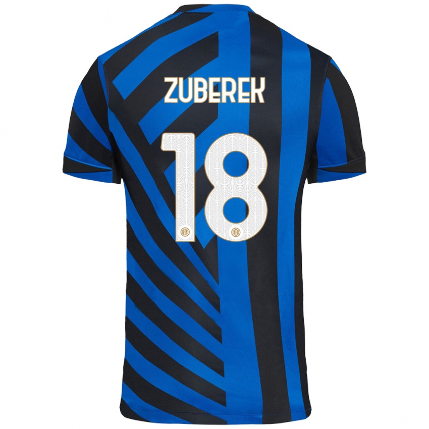 Niño Camiseta Jan Zuberek #18 Azul Negro 1ª Equipación 2024/25 La Camisa Argentina