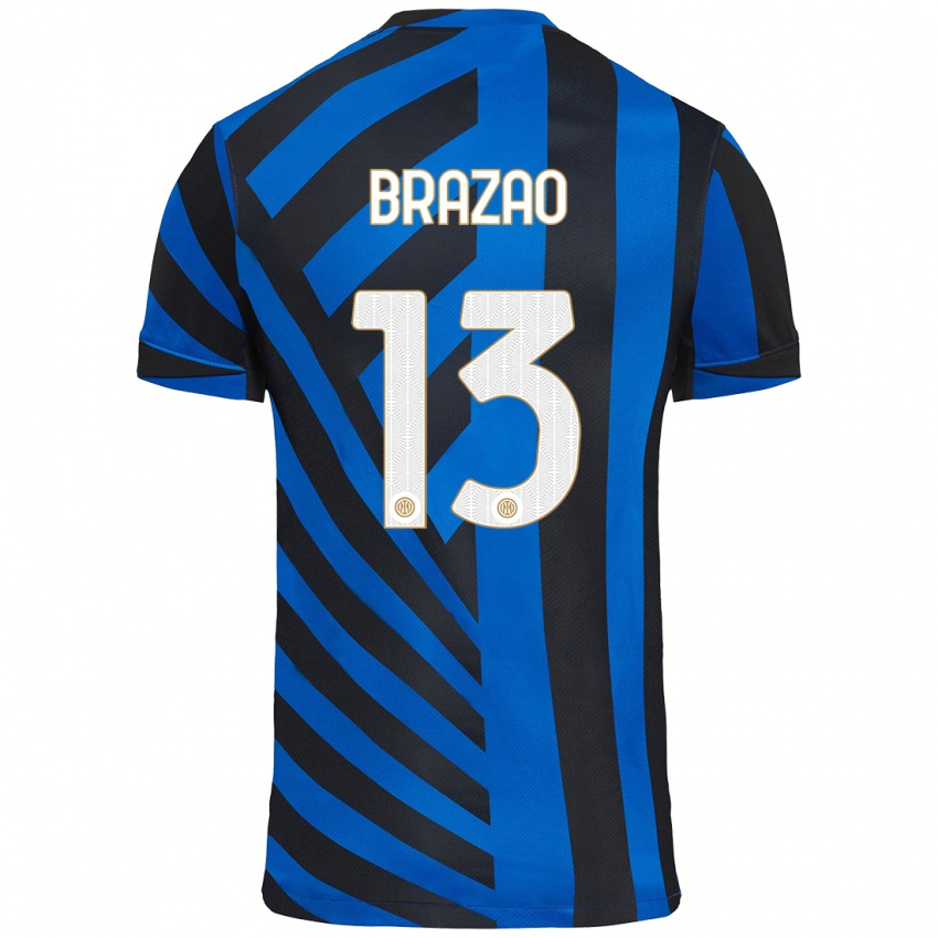 Niño Camiseta Gabriel Brazao #13 Azul Negro 1ª Equipación 2024/25 La Camisa Argentina