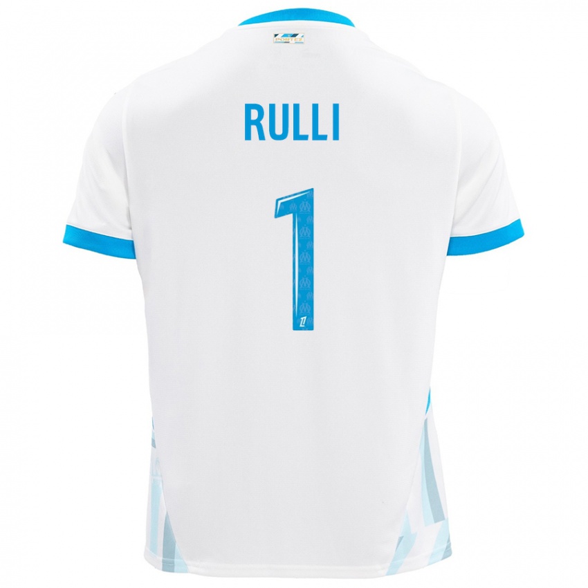 Niño Camiseta Gerónimo Rulli #1 Blanco Azul Cielo 1ª Equipación 2024/25 La Camisa Argentina