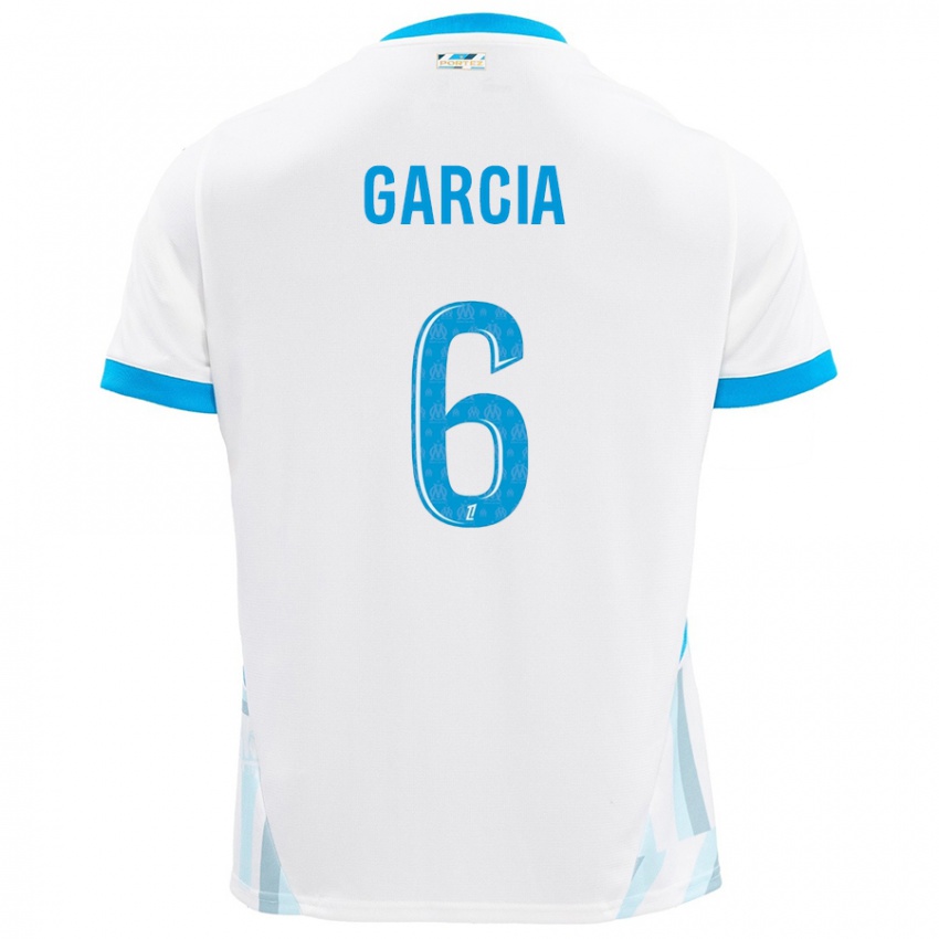 Niño Camiseta Ulisses Garcia #6 Blanco Azul Cielo 1ª Equipación 2024/25 La Camisa Argentina