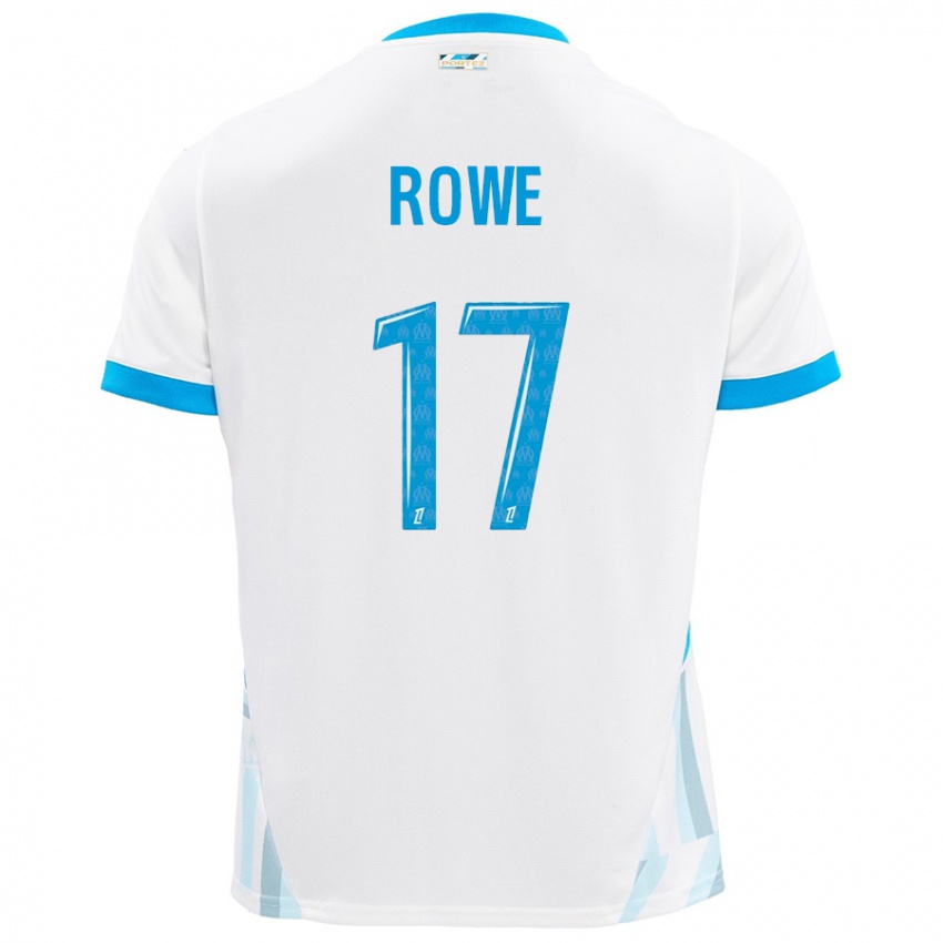 Niño Camiseta Jonathan Rowe #17 Blanco Azul Cielo 1ª Equipación 2024/25 La Camisa Argentina