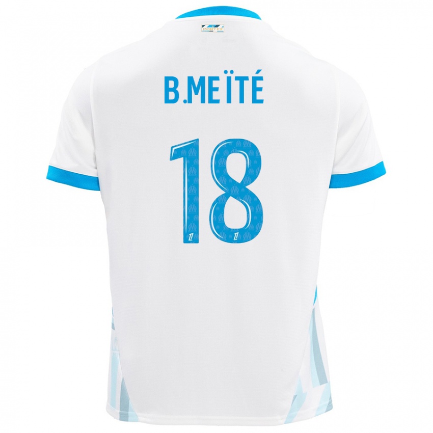 Niño Camiseta Bamo Meïté #18 Blanco Azul Cielo 1ª Equipación 2024/25 La Camisa Argentina