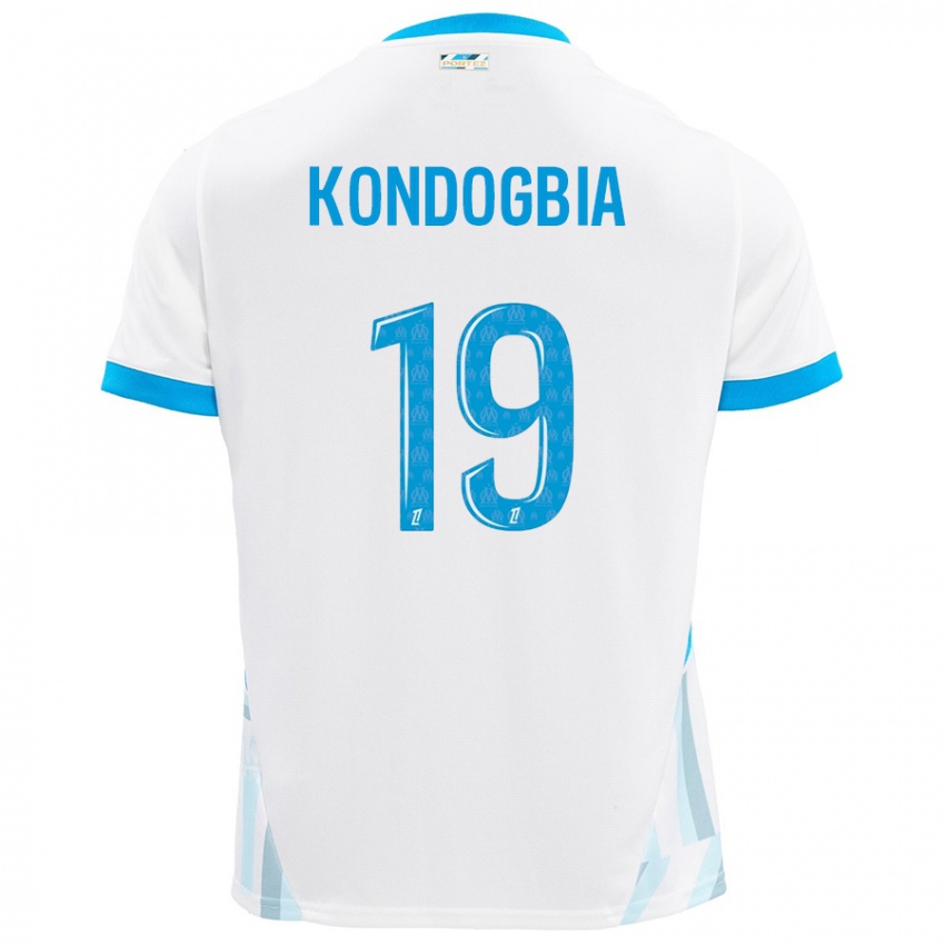 Niño Camiseta Geoffrey Kondogbia #19 Blanco Azul Cielo 1ª Equipación 2024/25 La Camisa Argentina