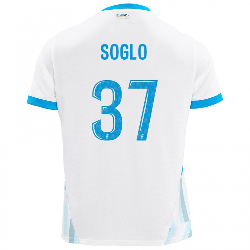 Niño Camiseta Emran Soglo #37 Blanco Azul Cielo 1ª Equipación 2024/25 La Camisa Argentina