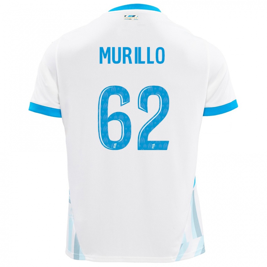 Niño Camiseta Amir Murillo #62 Blanco Azul Cielo 1ª Equipación 2024/25 La Camisa Argentina