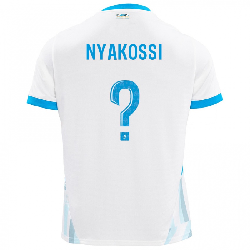 Niño Camiseta Roggerio Nyakossi #0 Blanco Azul Cielo 1ª Equipación 2024/25 La Camisa Argentina