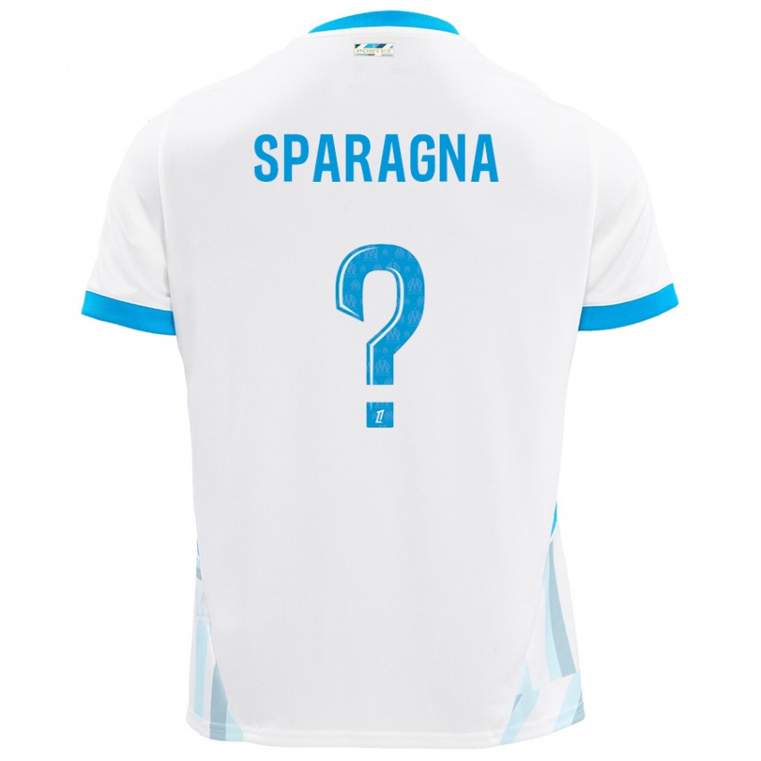 Niño Camiseta Stéphane Sparagna #0 Blanco Azul Cielo 1ª Equipación 2024/25 La Camisa Argentina