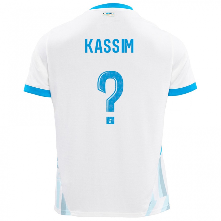 Niño Camiseta Kassim Abdallah #0 Blanco Azul Cielo 1ª Equipación 2024/25 La Camisa Argentina