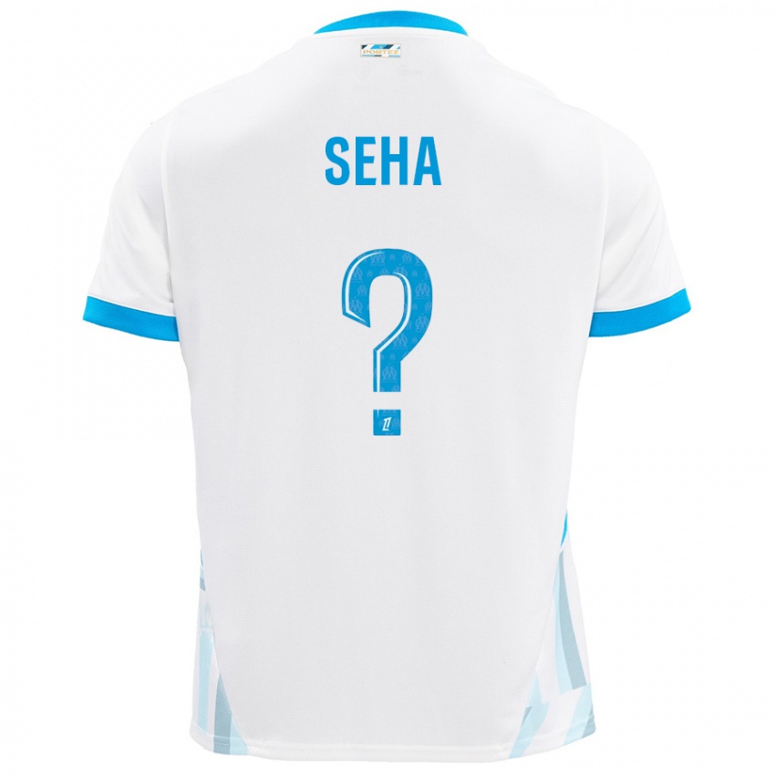 Niño Camiseta Sayha Seha #0 Blanco Azul Cielo 1ª Equipación 2024/25 La Camisa Argentina