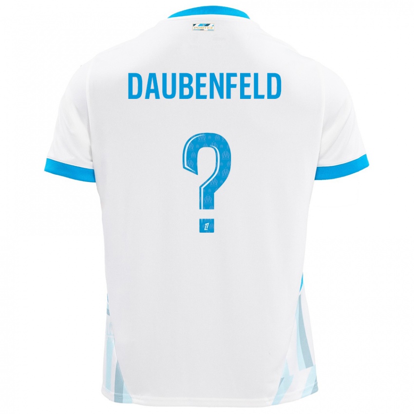 Niño Camiseta Lucas Daubenfeld #0 Blanco Azul Cielo 1ª Equipación 2024/25 La Camisa Argentina