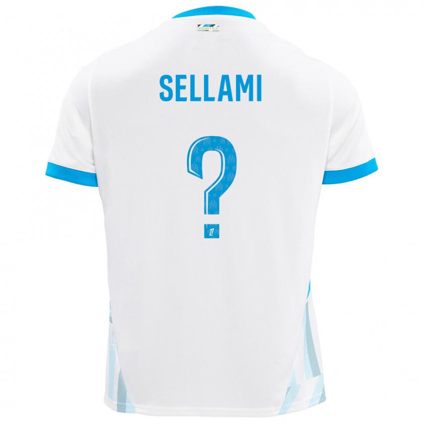 Niño Camiseta Yanis Sellami #0 Blanco Azul Cielo 1ª Equipación 2024/25 La Camisa Argentina