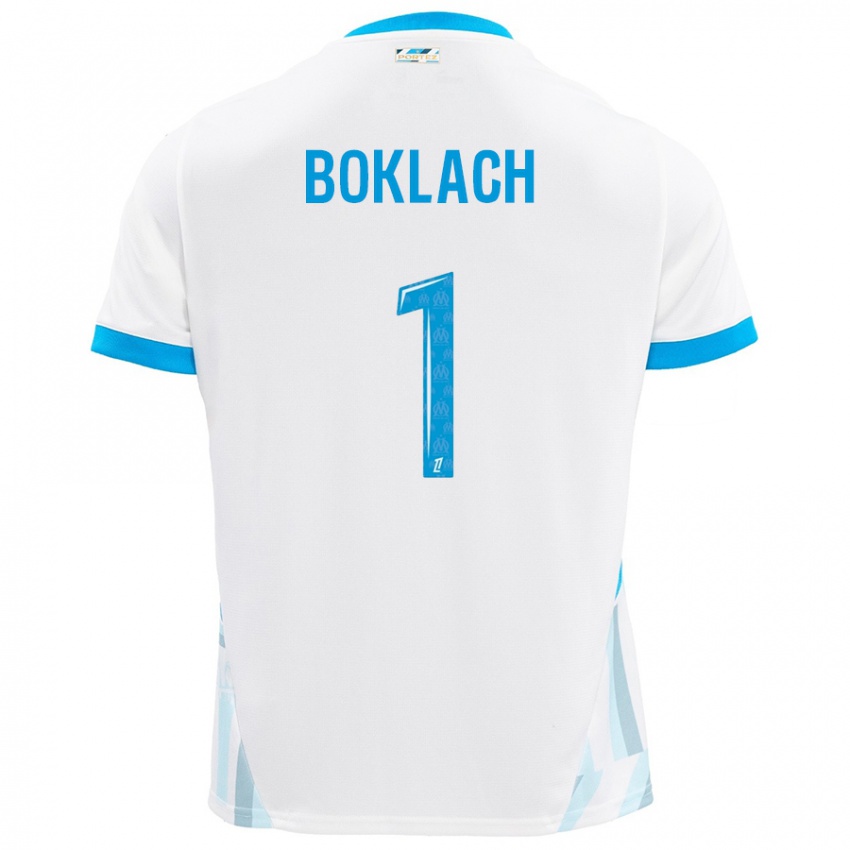 Niño Camiseta Kateryna Boklach #1 Blanco Azul Cielo 1ª Equipación 2024/25 La Camisa Argentina