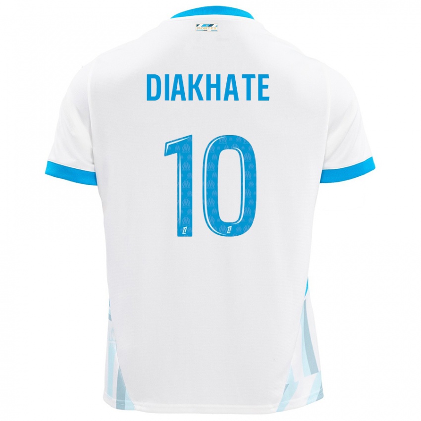 Niño Camiseta Ndeye Awa Diakhaté #10 Blanco Azul Cielo 1ª Equipación 2024/25 La Camisa Argentina