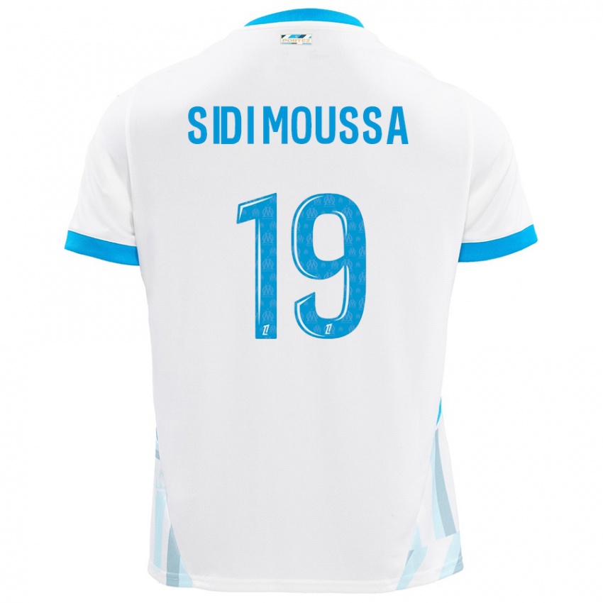 Niño Camiseta Salima Sidi Moussa #19 Blanco Azul Cielo 1ª Equipación 2024/25 La Camisa Argentina