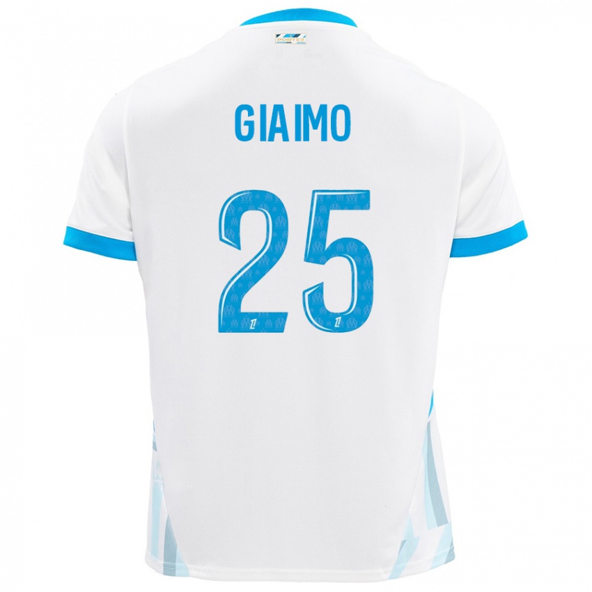 Niño Camiseta Carla Giaimo #25 Blanco Azul Cielo 1ª Equipación 2024/25 La Camisa Argentina