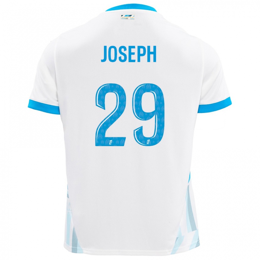 Niño Camiseta Darlina Joseph #29 Blanco Azul Cielo 1ª Equipación 2024/25 La Camisa Argentina