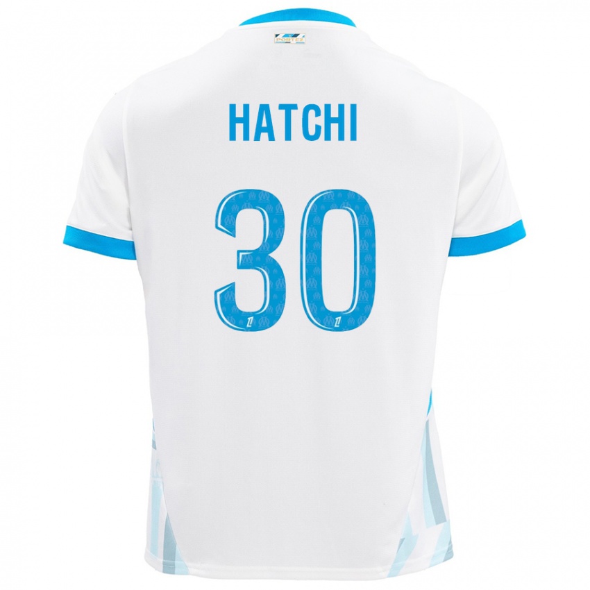 Niño Camiseta Anaïs Hatchi #30 Blanco Azul Cielo 1ª Equipación 2024/25 La Camisa Argentina