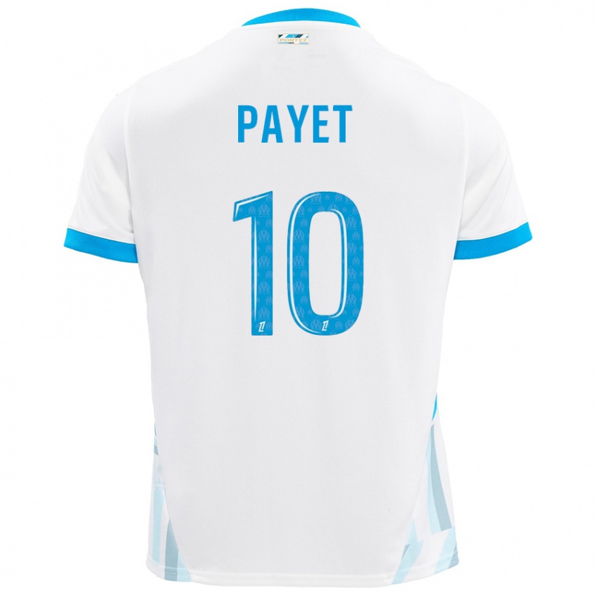 Niño Camiseta Dimitri Payet #10 Blanco Azul Cielo 1ª Equipación 2024/25 La Camisa Argentina