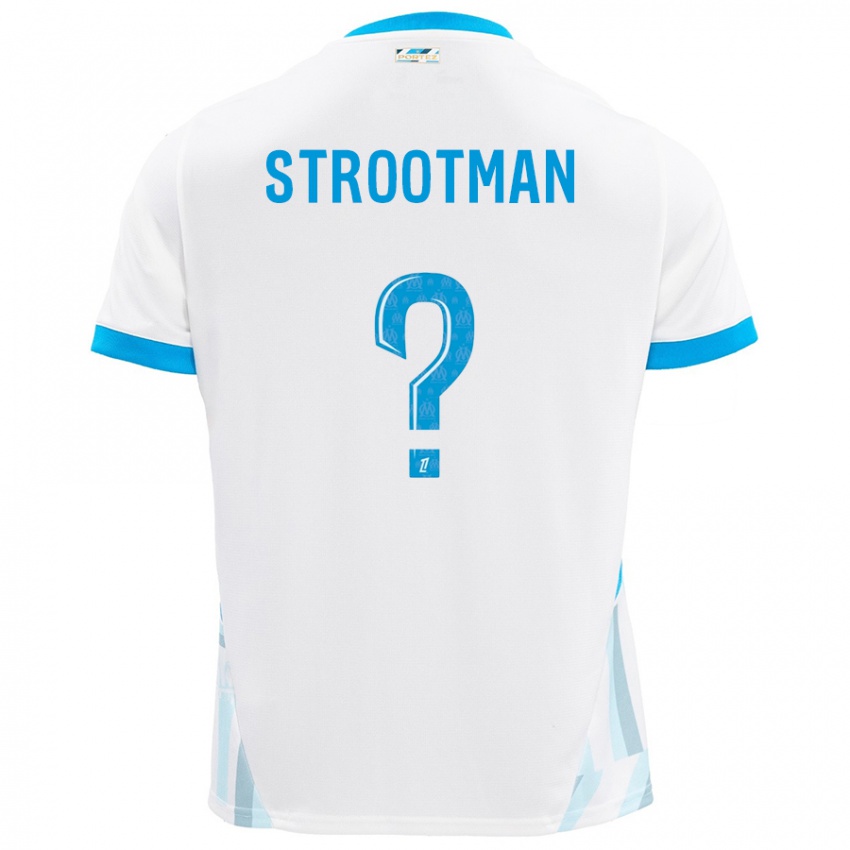 Niño Camiseta Kevin Strootman #0 Blanco Azul Cielo 1ª Equipación 2024/25 La Camisa Argentina