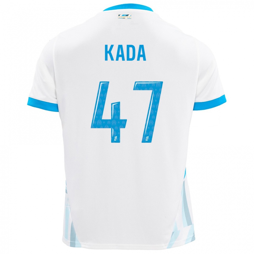 Niño Camiseta Joakim Kada #47 Blanco Azul Cielo 1ª Equipación 2024/25 La Camisa Argentina